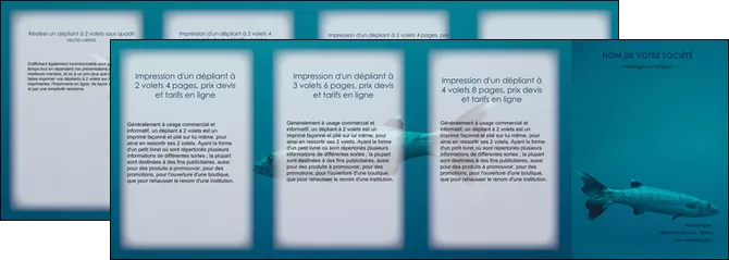 creer modele en ligne depliant 4 volets  8 pages  animal poisson plongee nature MLIGLU40376