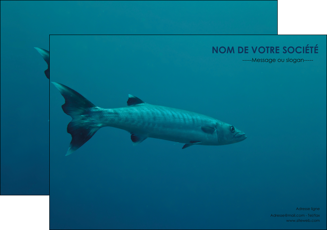 imprimerie flyers animal poisson plongee nature MIF40386