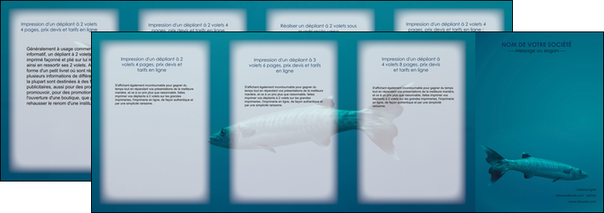 imprimer depliant 4 volets  8 pages  animal poisson plongee nature MIFLU40388