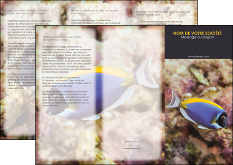 creation graphique en ligne depliant 3 volets  6 pages  chasse et peche poisson poissonnerie poissonnier MLIGBE40426