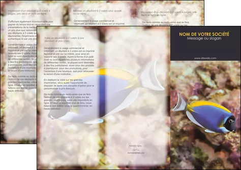 creation graphique en ligne depliant 3 volets  6 pages  chasse et peche poisson poissonnerie poissonnier MLIGLU40426