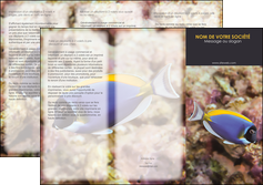 creation graphique en ligne depliant 3 volets  6 pages  chasse et peche poisson poissonnerie poissonnier MMIF40426