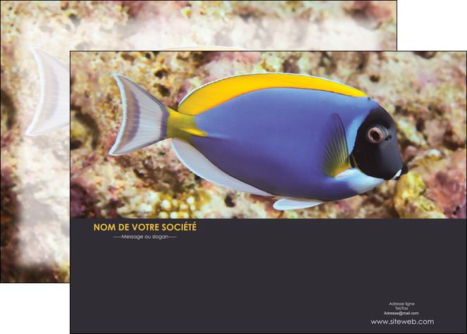 realiser affiche chasse et peche poisson poissonnerie poissonnier MIDLU40434
