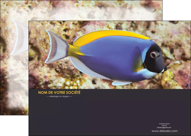 realiser affiche chasse et peche poisson poissonnerie poissonnier MIFLU40434