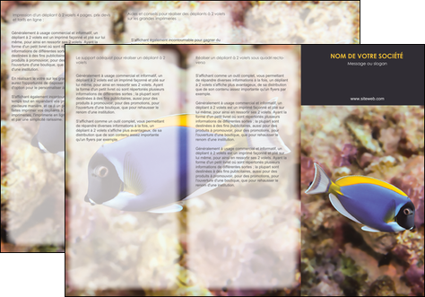 modele en ligne depliant 3 volets  6 pages  chasse et peche poisson poissonnerie poissonnier MIF40436