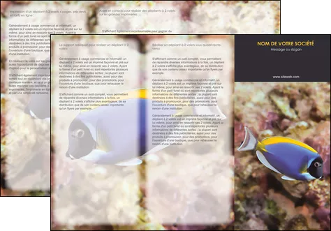 modele en ligne depliant 3 volets  6 pages  chasse et peche poisson poissonnerie poissonnier MID40436