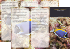 modele en ligne depliant 3 volets  6 pages  chasse et peche poisson poissonnerie poissonnier MIF40436