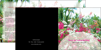 exemple depliant 2 volets  4 pages  fleuriste et jardinage fleurs plantes nature MLGI40458