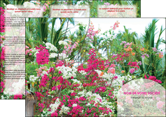 realiser depliant 3 volets  6 pages  fleuriste et jardinage fleurs plantes nature MLGI40462