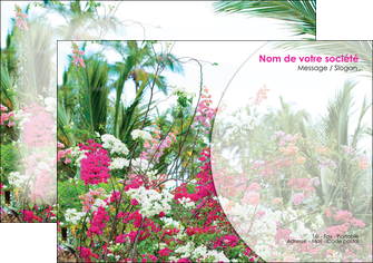 personnaliser maquette flyers fleuriste et jardinage fleurs plantes nature MLGI40464
