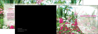 creer modele en ligne depliant 2 volets  4 pages  fleuriste et jardinage fleurs plantes nature MLGI40470