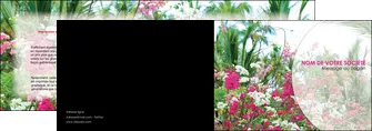 faire modele a imprimer depliant 2 volets  4 pages  fleuriste et jardinage fleurs plantes nature MLGI40472
