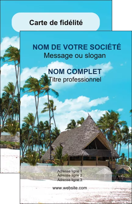imprimer carte de visite agence immobiliere maison maison sur la plage lotissement MIFCH40588