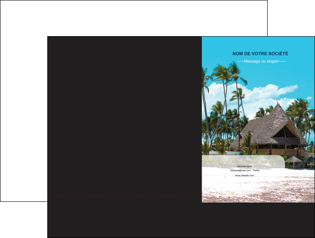 creation graphique en ligne pochette a rabat agence immobiliere maison maison sur la plage lotissement MID40592