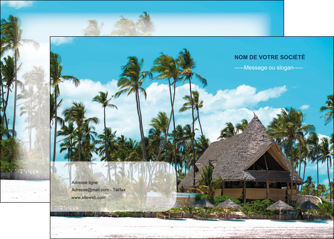 creation graphique en ligne affiche agence immobiliere maison maison sur la plage lotissement MID40600