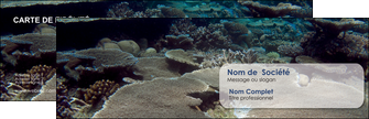 realiser carte de visite plongee  massif de corail mer nature MIS40624