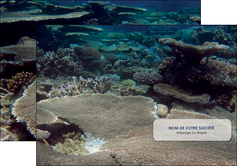 personnaliser maquette pochette a rabat plongee  massif de corail mer nature MID40652