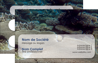personnaliser maquette carte de visite plongee  massif de corail mer nature MIDBE40654
