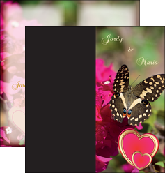 imprimerie depliant 2 volets  4 pages  papillons fleurs printemps MLGI40750