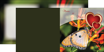 personnaliser maquette depliant 2 volets  4 pages  papillon verte nature MIDCH41570