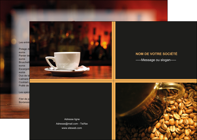 personnaliser modele de affiche bar et cafe et pub bar cafe pub MIFLU41836