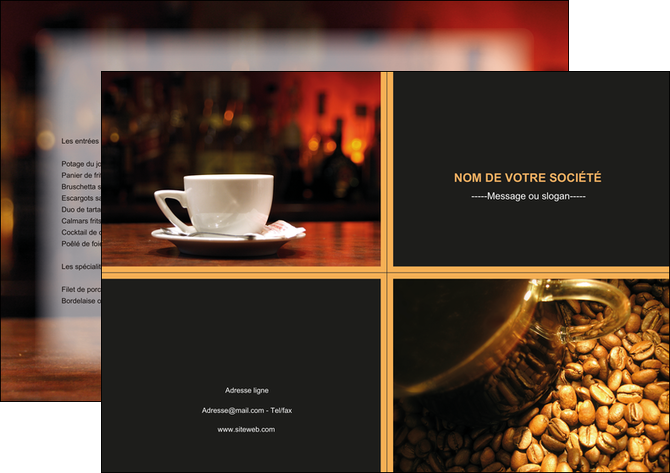 maquette en ligne a personnaliser affiche bar et cafe et pub bar cafe pub MIFBE41840