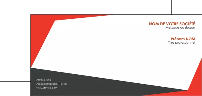 creation graphique en ligne carte de correspondance rouge noir moderne MMIF41848