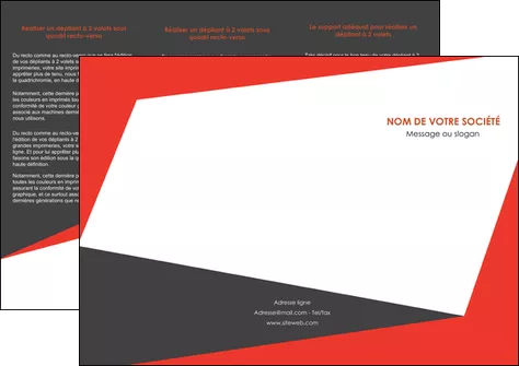 personnaliser maquette depliant 3 volets  6 pages  rouge noir moderne MIFBE41860