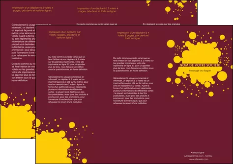 maquette en ligne a personnaliser depliant 3 volets  6 pages  peinture tache de peinture decale MIFCH42006