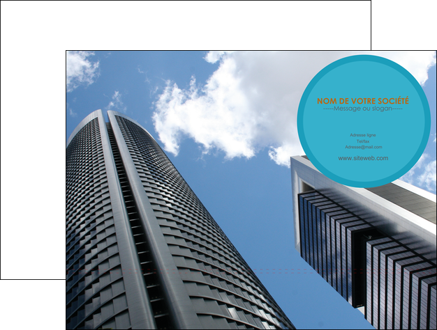 personnaliser maquette pochette a rabat agence immobiliere immeuble gratte ciel immobilier MLGI42534