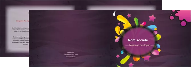 exemple depliant 2 volets  4 pages  texture contexture structure MLIGLU42602