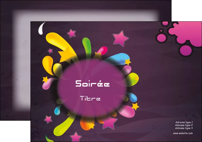 maquette en ligne a personnaliser set de table soiree concert show MID42618