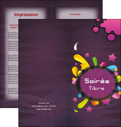 impression depliant 2 volets  4 pages  soiree concert show MIFBE42624