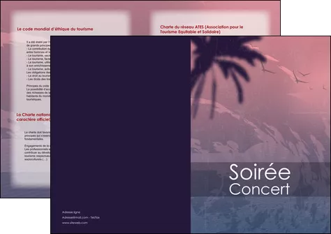 impression depliant 2 volets  4 pages  soiree concert show MIFCH42776