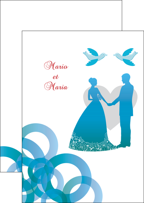 personnaliser maquette flyers mariage noces union MIDCH42824