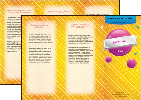 faire depliant 3 volets  6 pages  soiree evenement rayure MIFLU43312