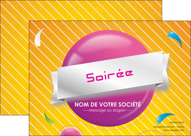 impression flyers soiree evenement rayure MIFBE43318
