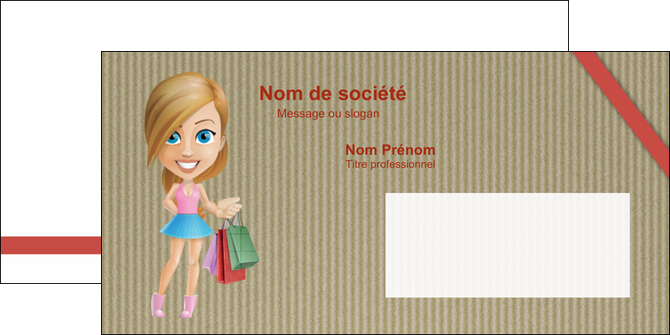 maquette en ligne a personnaliser enveloppe vetements et accessoires shopping emplette fille MFLUOO43602