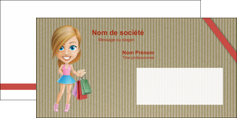 maquette en ligne a personnaliser enveloppe vetements et accessoires shopping emplette fille MIS43602