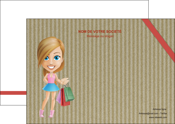 imprimer affiche vetements et accessoires shopping emplette fille MIFCH43616