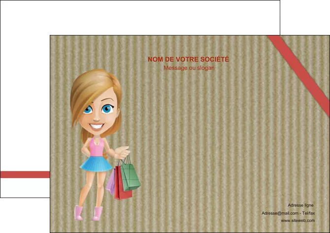 imprimer affiche vetements et accessoires shopping emplette fille MLGI43616