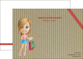 personnaliser maquette affiche vetements et accessoires shopping emplette fille MLGI43622