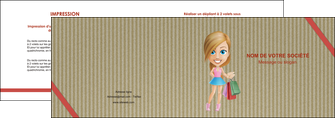 personnaliser maquette depliant 2 volets  4 pages  vetements et accessoires shopping emplette fille MIDLU43624