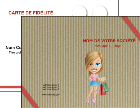 personnaliser modele de carte de visite vetements et accessoires shopping emplette fille MFLUOO43632
