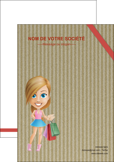 maquette en ligne a personnaliser flyers vetements et accessoires shopping emplette fille MIS43640