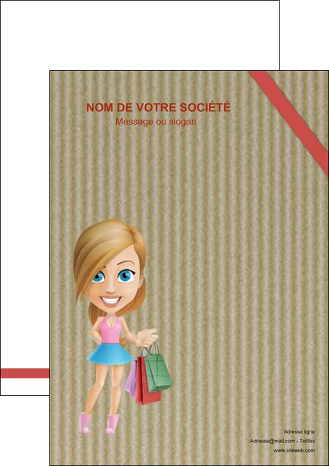 exemple flyers vetements et accessoires shopping emplette fille MIFCH43642