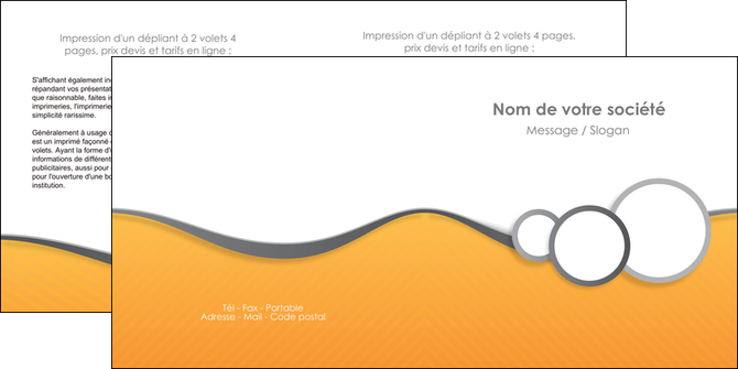 cree depliant 2 volets  4 pages  texture structure design MIF43890