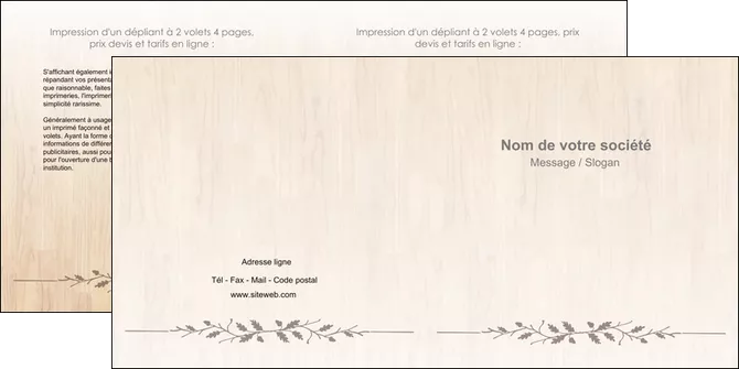 creation graphique en ligne depliant 2 volets  4 pages  texture contexture structure MIFCH44178