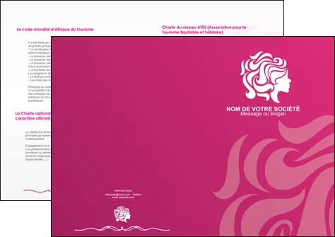 exemple depliant 2 volets  4 pages  centre esthetique  coiffure salon salon de coiffure MLGI44412