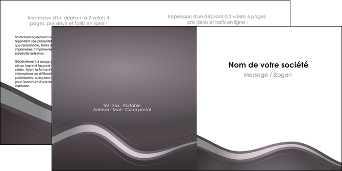 exemple depliant 2 volets  4 pages  texture contexture structure MFLUOO44754